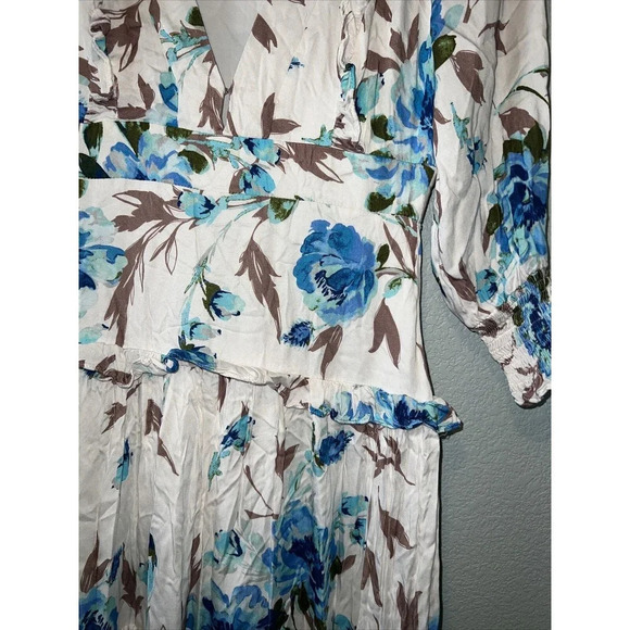 BTFL-Life Dress Size XS Blue White Floral Dainty Coquette - Picture 8 of 16